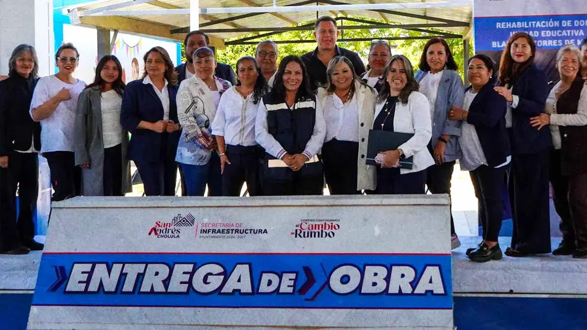 Ayuntamiento de San Andrés Cholula rehabilita domo de Unidad educativa; invierte más de dos mdp