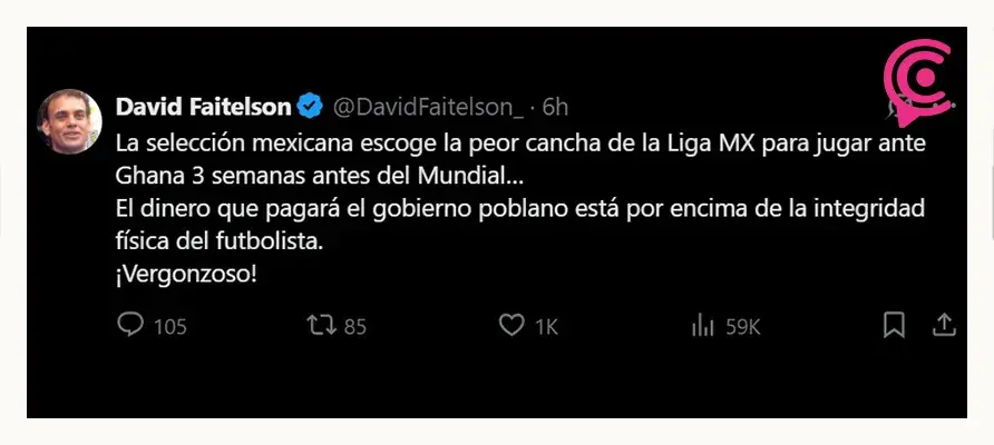 David Faitelson arremete contra la FMF y Estadio Cuauhtémoc previo al amistoso México contra Ghana