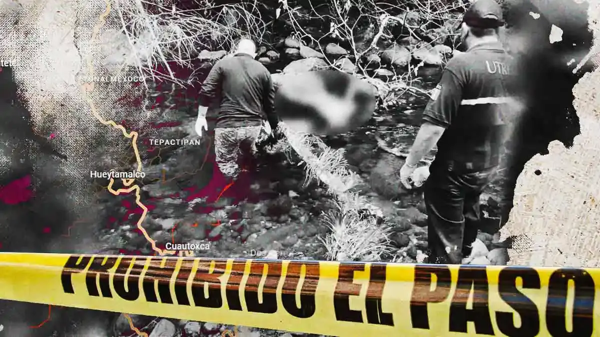 Encuentran cuerpo putrefacto de hombre en río de Hueytamalco, Puebla