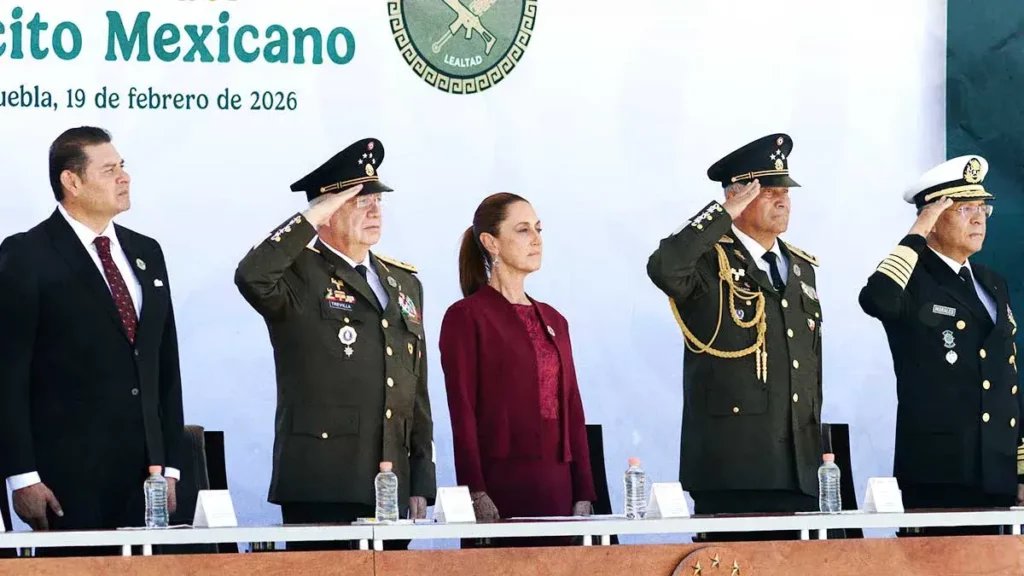 Claudia Sheinbaum conmemora en Puebla el 113 Aniversario del Ejército Mexicano