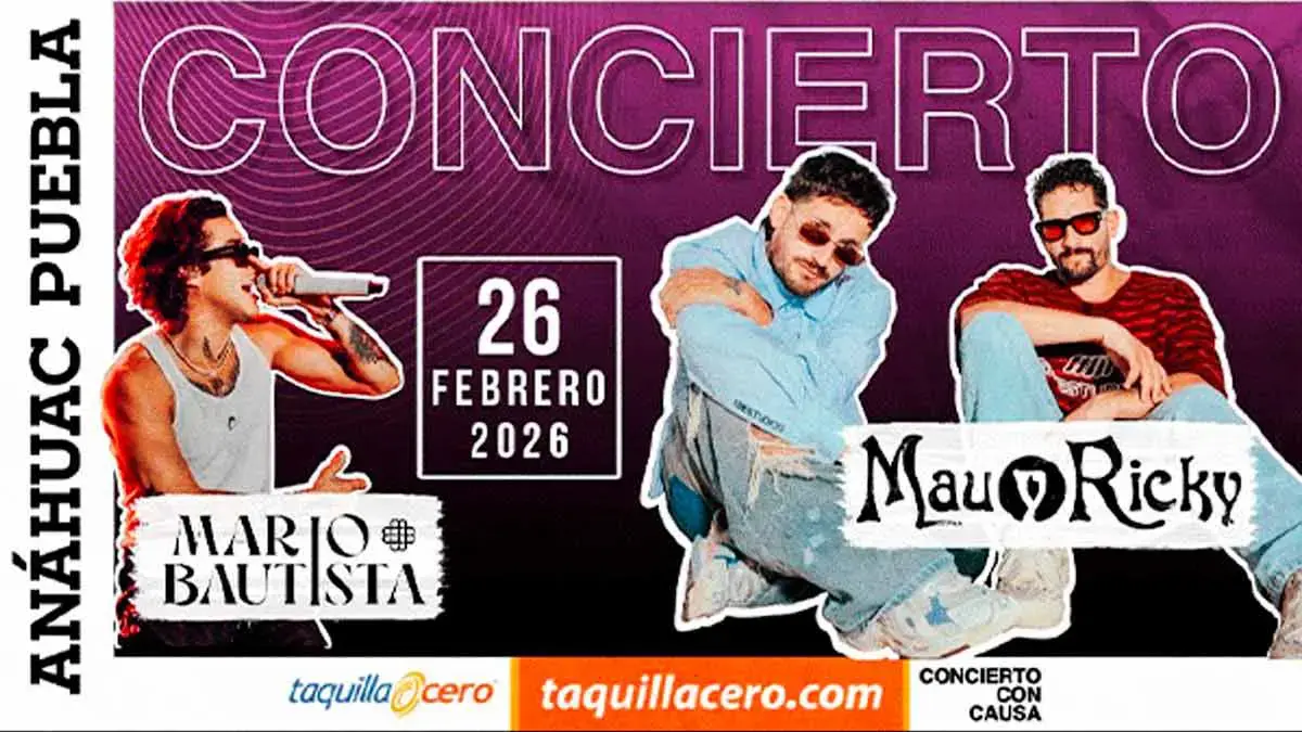 Mario Bautista y Mau y Ricky ofrecerán concierto con causa en la Anáhuac Puebla