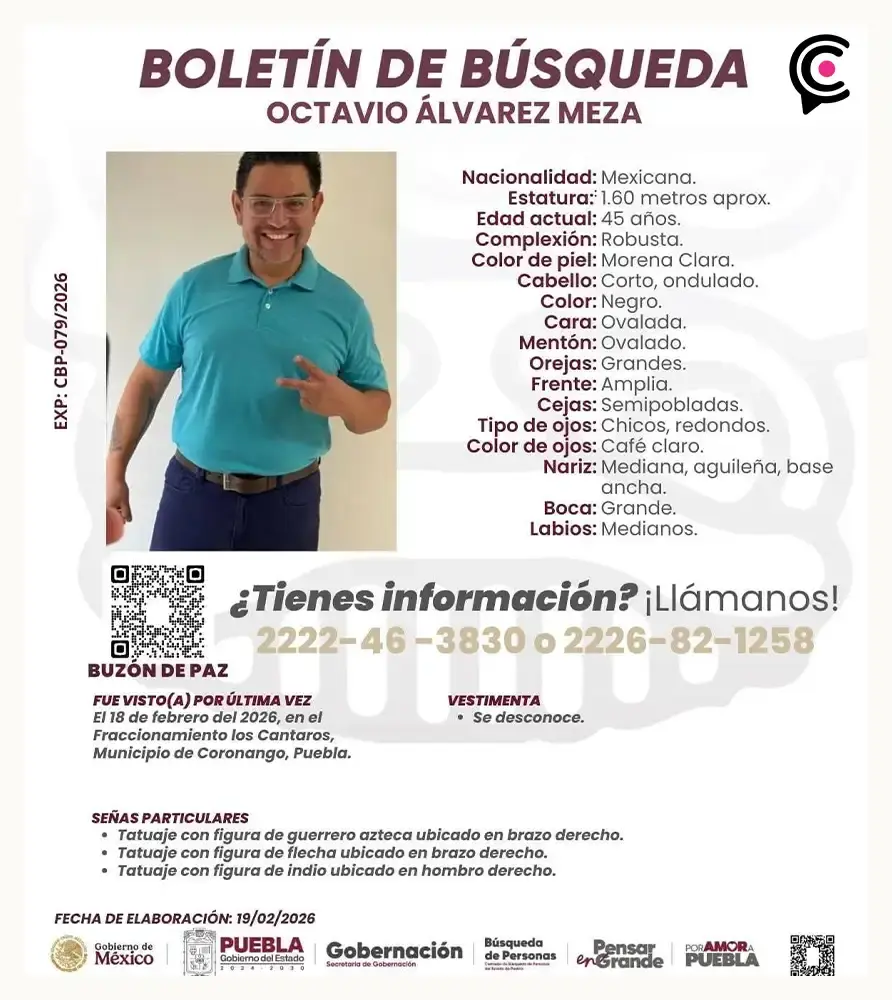 Identifican a hombre ejecutado frente a paradero de RUTA en San Bernabé Temoxtitla, Puebla