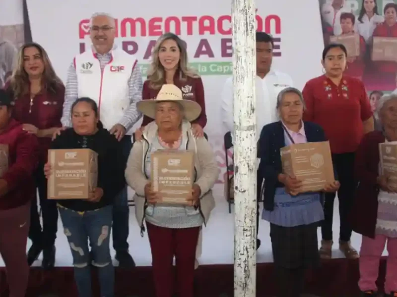 Gobierno de Pepe Chedraui entregó apoyos alimentarios a familias de Guadalupe Tecola