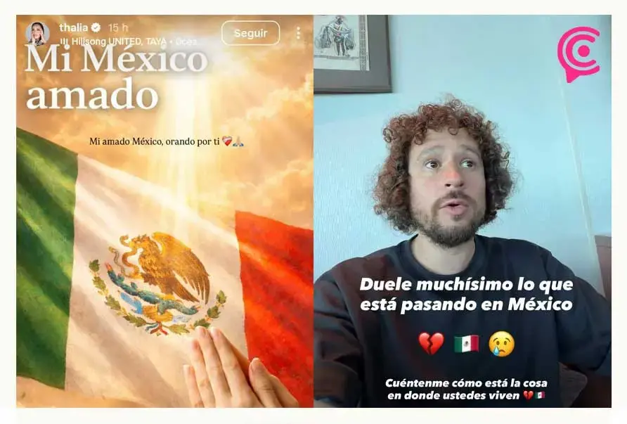 Famosos reaccionan a violencia en México tras muerte de El Mencho