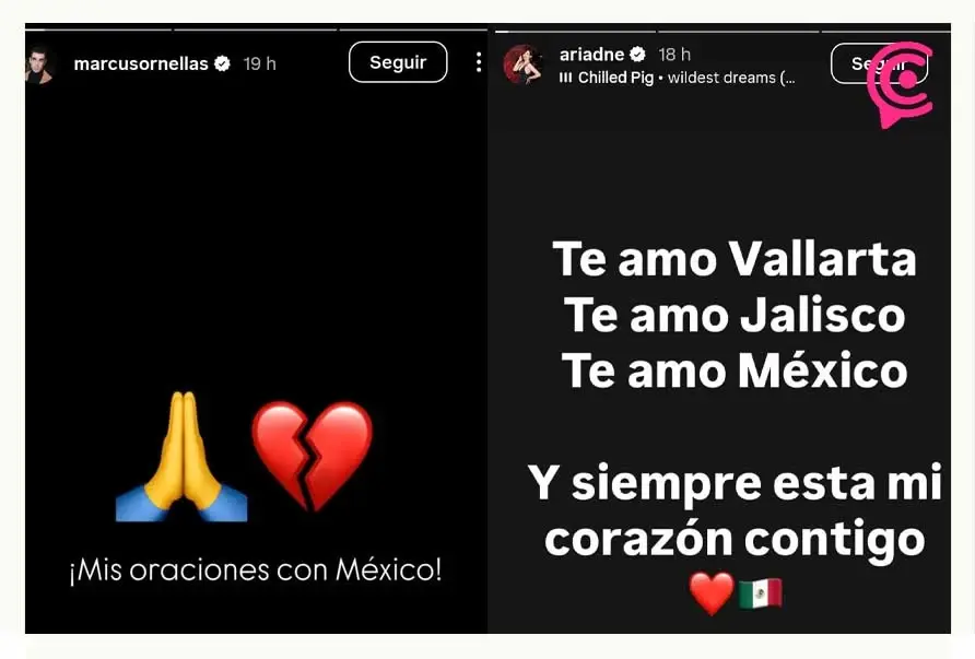 Famosos reaccionan a violencia en México tras muerte de El Mencho