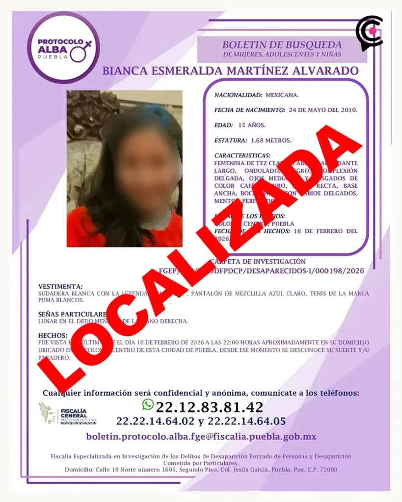 Seguridad Pública Municipal y Secretaría de Marina localizan a menor reportada como desaparecida