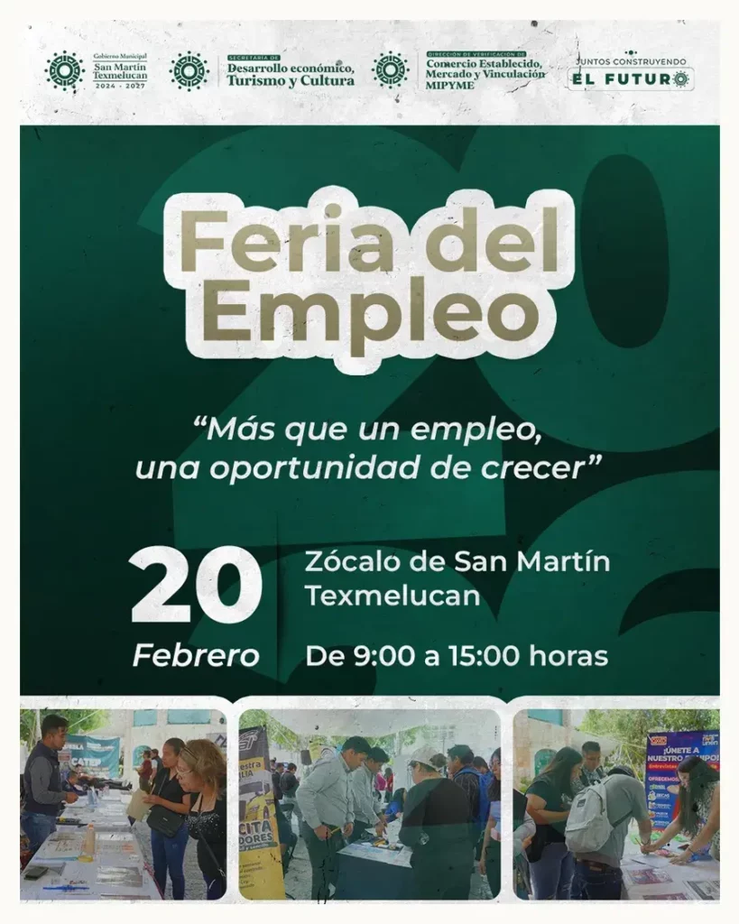 Gobierno de Texmelucan impulsa la economía con más de mil vacantes ofertadas durante la Feria del Empleo 2026