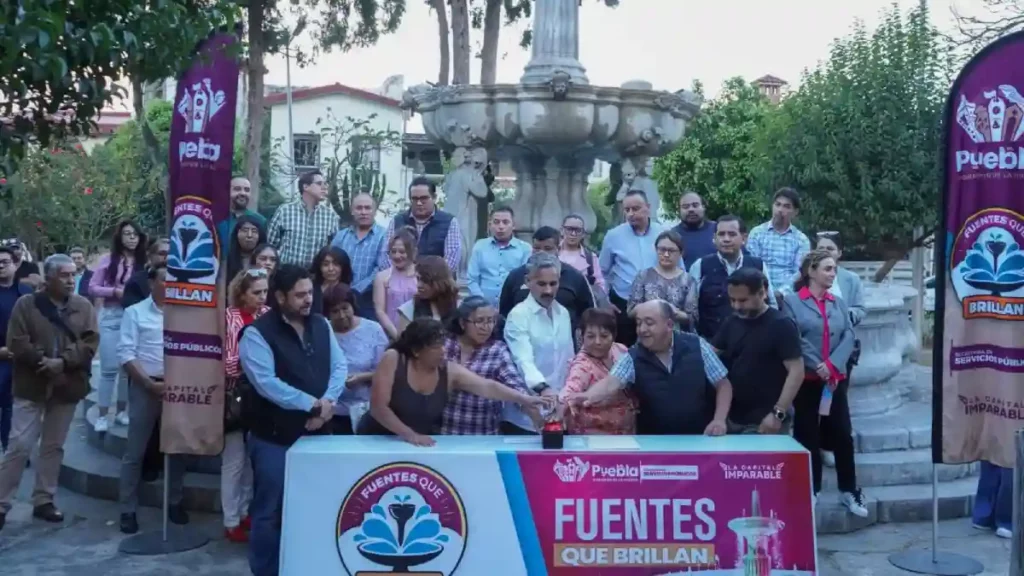 Entrega Gobierno de Pepe Chedraui mantenimiento integral de la fuente del Parque Habana