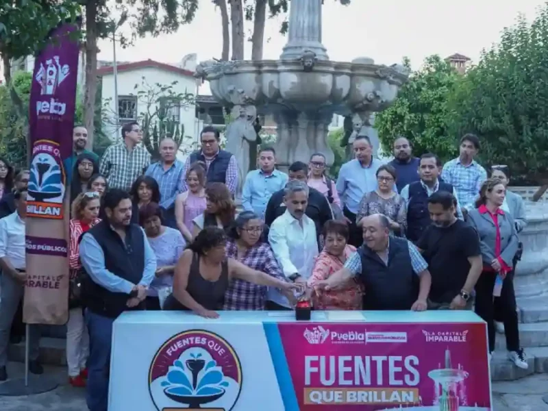 Entrega Gobierno de Pepe Chedraui mantenimiento integral de la fuente del Parque Habana