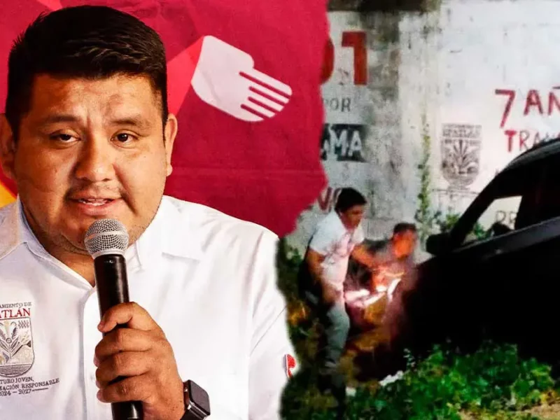En completo estado de ebriedad, presidente de San Juan Epatlán choca contra una casa 