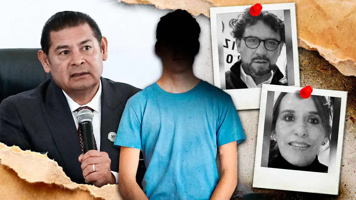 Alejandro Armenta se reunió con el hijo mayor de padres del Instituto Oriente, asesinados en Tlaxcala