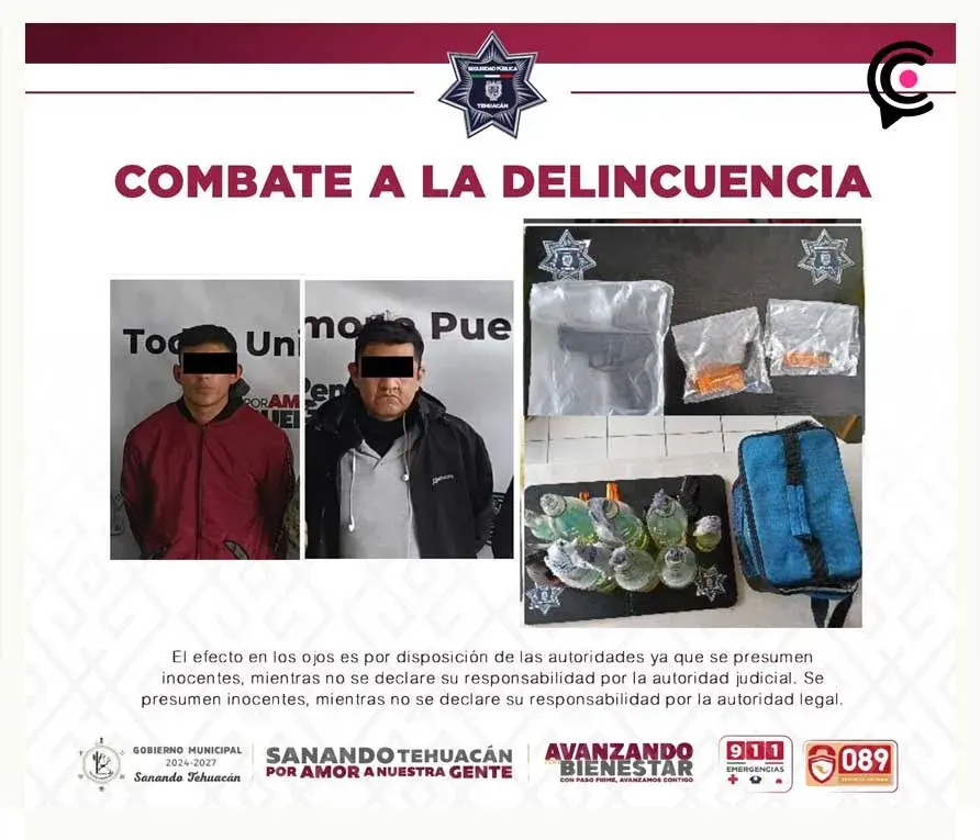 Detienen a dos con explosivos en Tehuacán; planeaban ataque contra un Oxxo