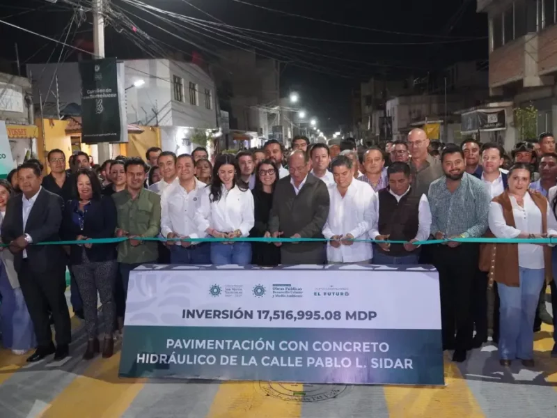 Gobierno de Juan Manuel Alonso inaugura pavimentación de dos calles estratégicas para los texmeluquenses