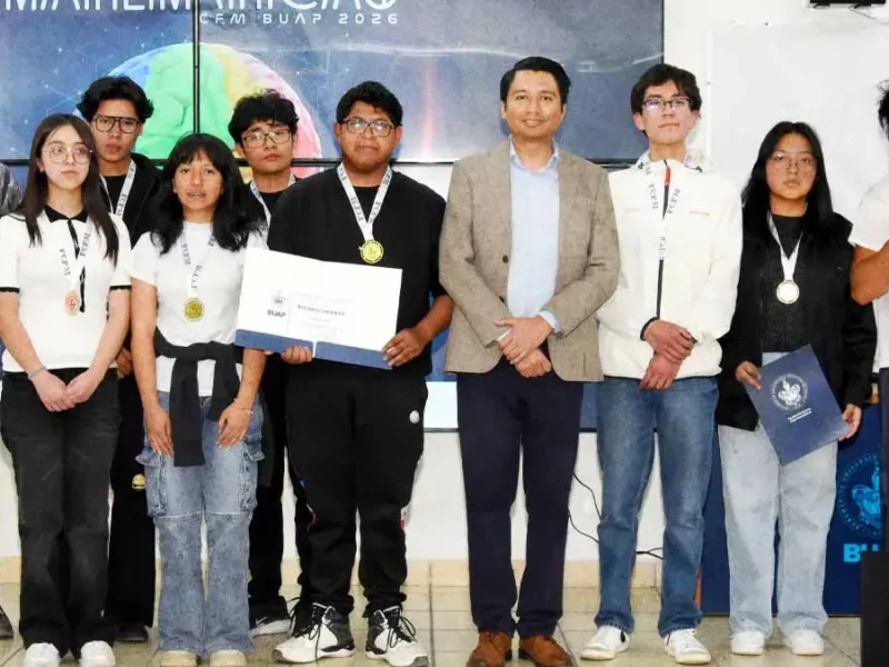 Alumnos de la BUAP destacan en la Olimpiada Estatal de Matemáticas 2026