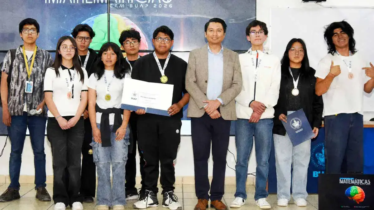 Alumnos de la BUAP destacan en la Olimpiada Estatal de Matemáticas 2026