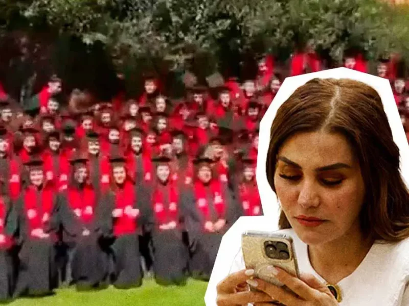 Nay Salvatori se burla del colapso de grada en graduación de Ibero Santa Fe