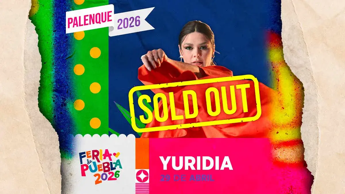 Boletos agotados para Yuridia en Palenque de la Feria de Puebla 2026