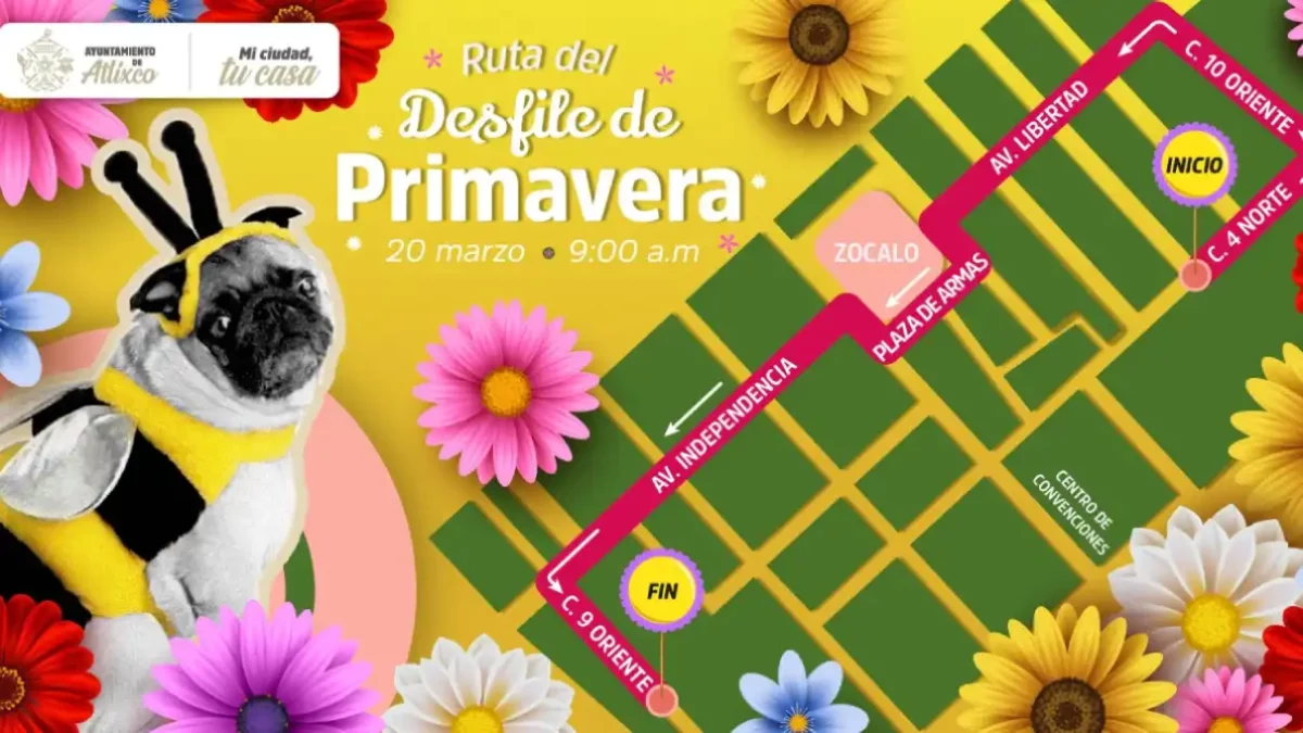 Ariadna Ayala impulsa en Atlixco el tradicional Desfile de Primavera lleno de color y tradición