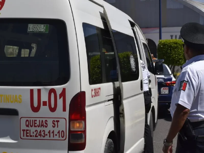 Refuerzan seguridad en el transporte público con el Operativo “Pasajero Seguro” en San Pedro Cholula