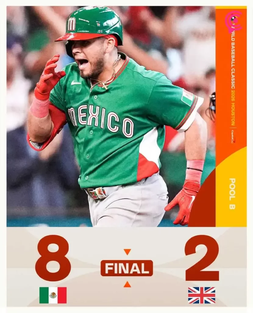México vence a Gran Bretaña en su debut en el Clásico Mundial de Beisbol