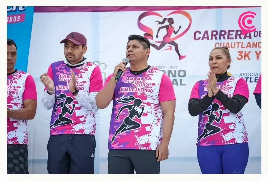 Cuautlancingo conmemora el 8M con la "Carrera por la Mujer"