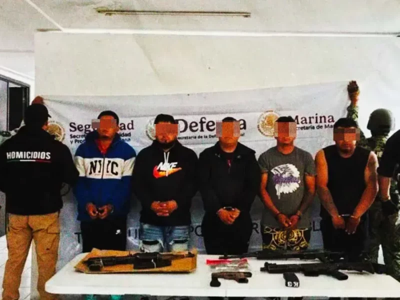Fiscalía de Puebla presentó cinco detenidos de cateos de Texmelucan; sin rastro de “El Medrano”