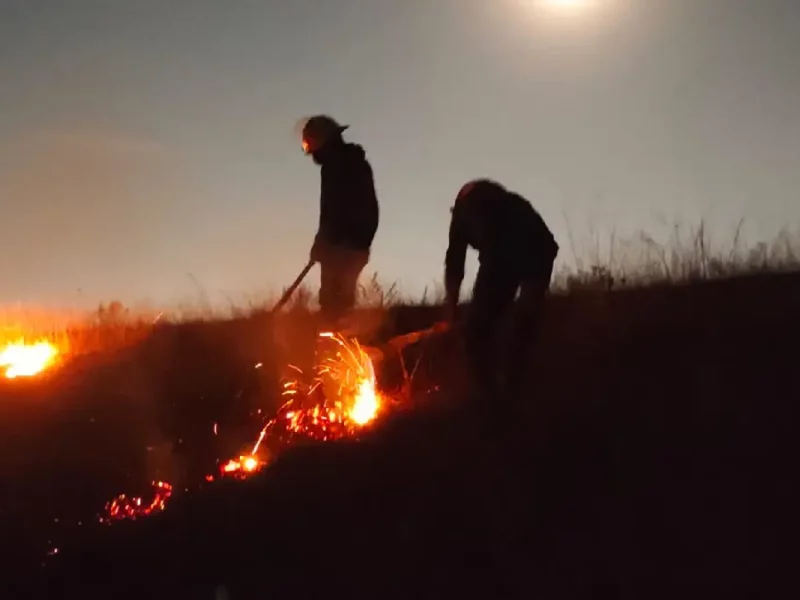 Protección Civil de San Pedro Cholula y corporaciones estatales controlan incendio en el Cerro Zapotecas