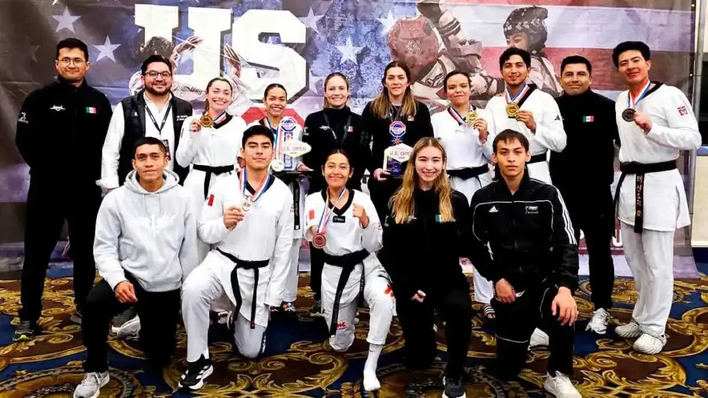Delegación mexicana brilla en el Abierto de Estados Unidos de Parataekwondo con siete medallas