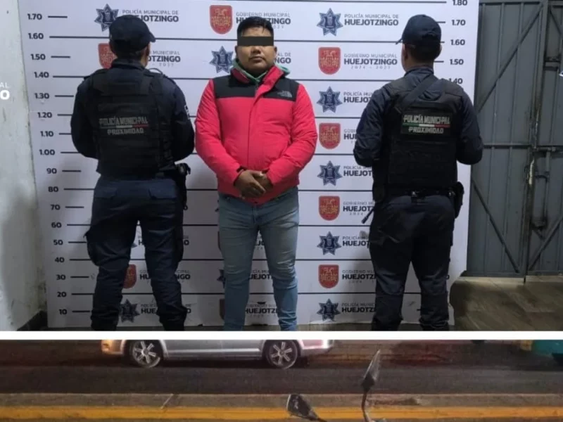 SSC de Huejotzingo sin tregua con la delincuencia: aseguran a dos masculinos y recuperan motocicletas