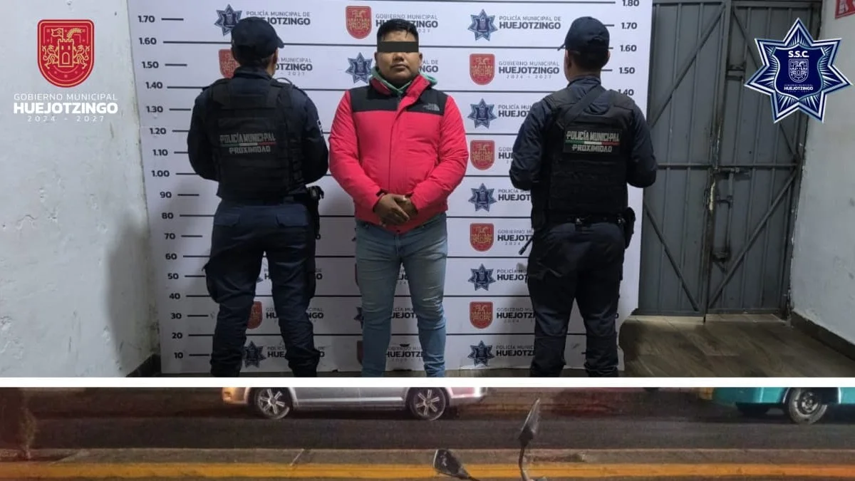SSC de Huejotzingo sin tregua con la delincuencia: aseguran a dos masculinos y recuperan motocicletas