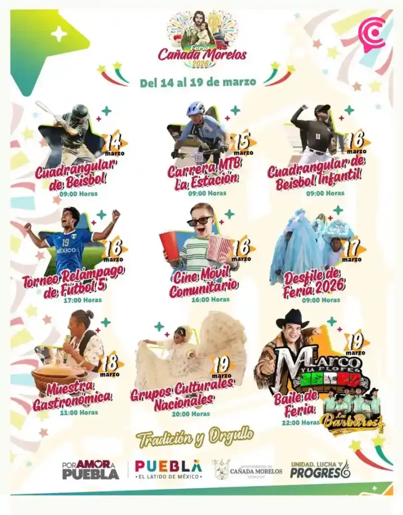 Feria de Cañada Morelos 2026: fechas y actividades  