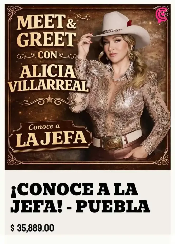 Alicia Villarreal cobró 35 mil pesos por foto tras concierto en Puebla