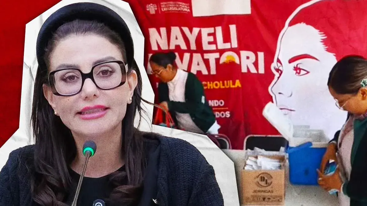 Nay Salvatori utiliza vacunación del IMSS en San Pedro Cholula para promoción personalizada