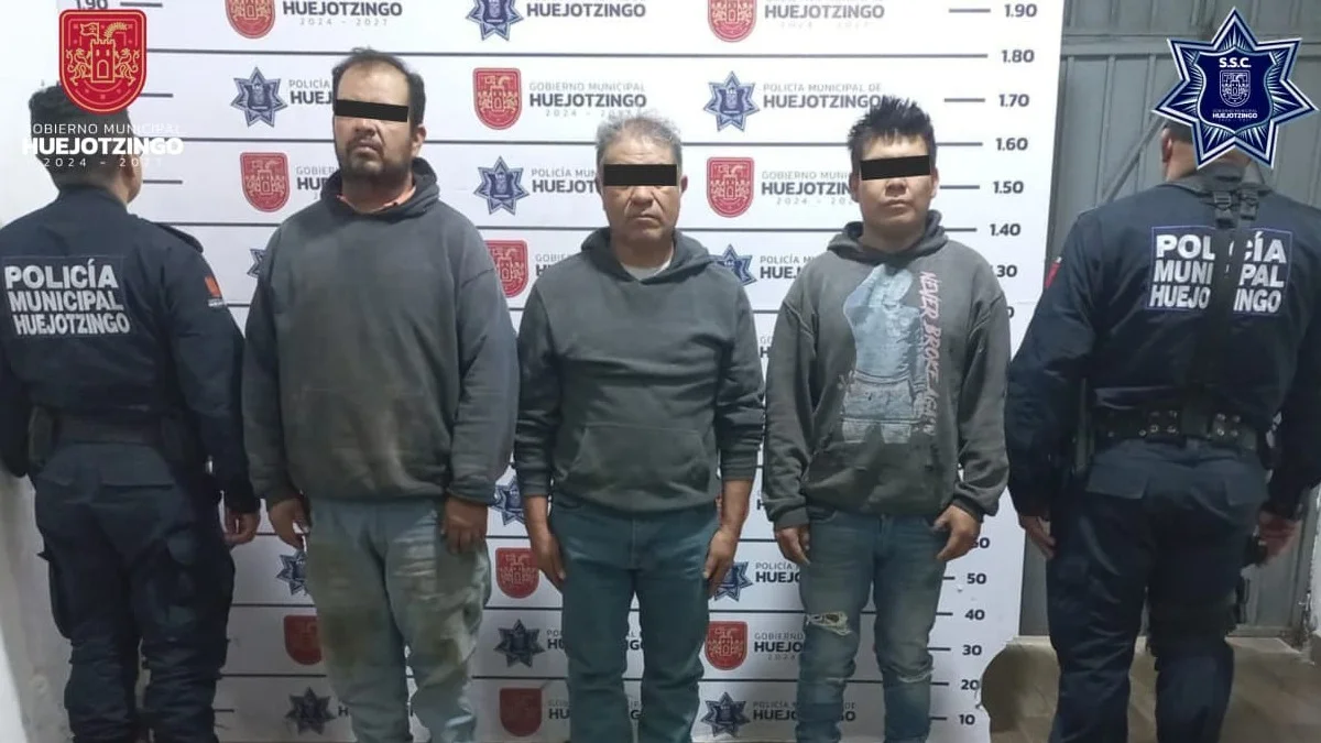 SSC de Huejotzingo mantiene mano firme: aseguran a sujeto con droga y a tres más por quebrantamiento de sellos