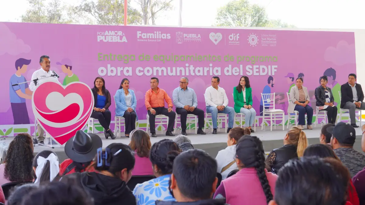 Texmelucan es sede de la entrega de equipamiento del Programa Obra Comunitaria del SEDIF