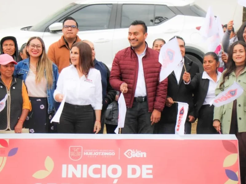 Roberto Solís da inicio al reencarpetamiento de la carretera San Juan Pancoac - Huejotzingo; mejorará la conectividad de miles
