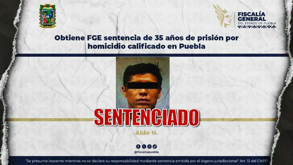 Dan 35 años de cárcel a homicida en Puebla; mató a víctima con materiales de construcción