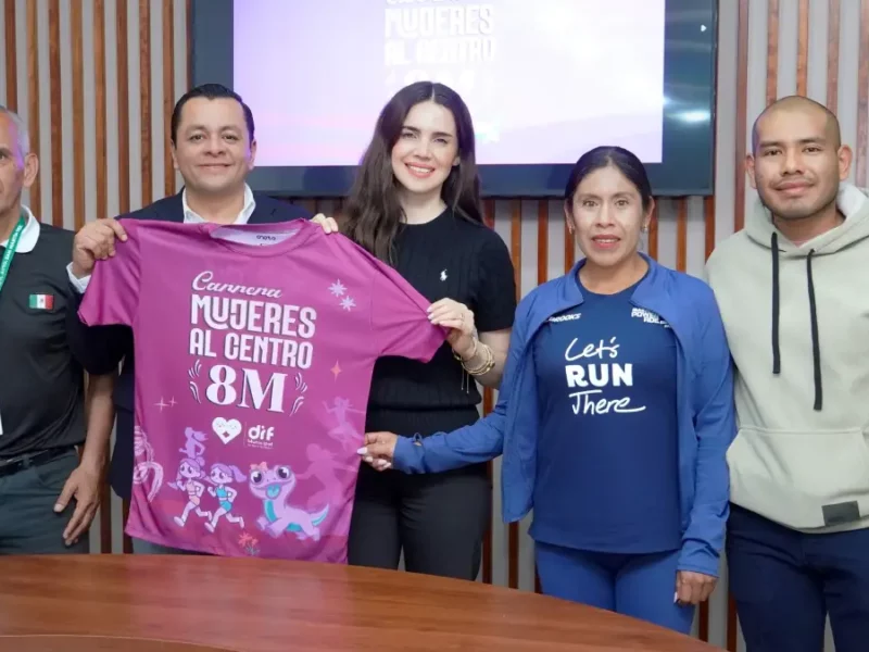 Presentan autoridades municipales Carrera Mujeres al Centro 8M