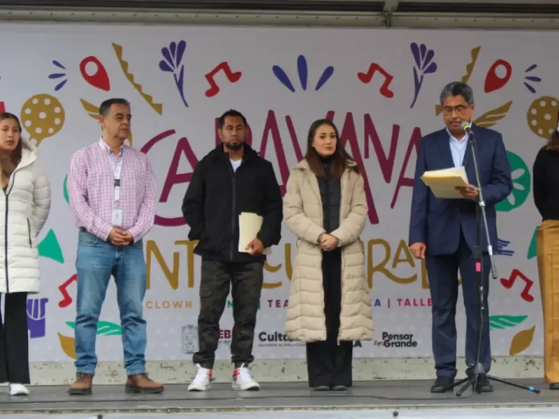 Niñas y niños de Zacatlán participan en Caravana Intercultural; la cultura transforma sociedades