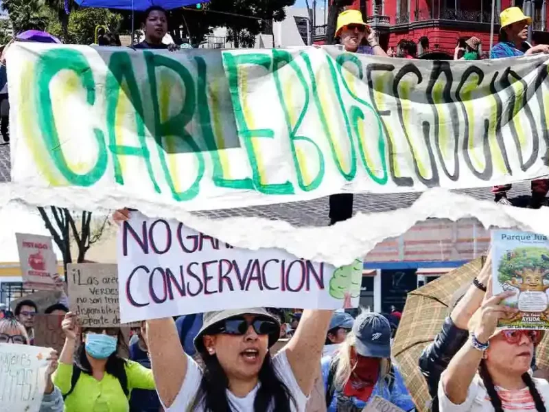 Convocan marcha contra el Cablebús de Puebla; organizadores prohíben iconoclasia para mantener legitimidad del movimiento