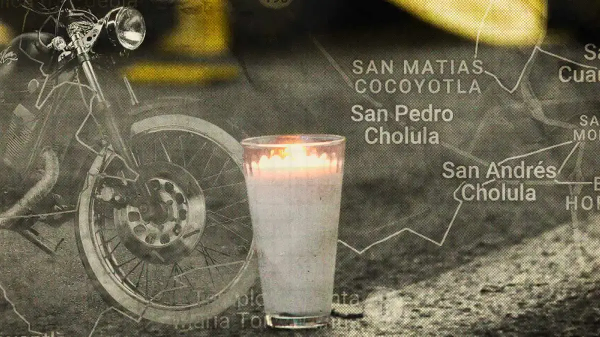 Motociclista murió tras chocar contra una luminaria en San Pedro Cholula, Puebla
