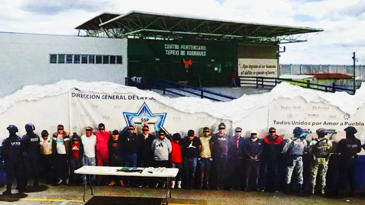 Trasladan a 16 miembros de la Familia Michoacana al penal de Tepexi, Puebla