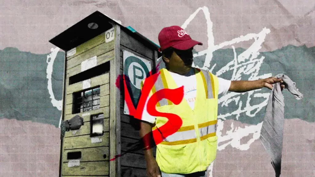 Franeleros vencen a parquímetros en Puebla y mantienen el control de calles con apartado de lugares