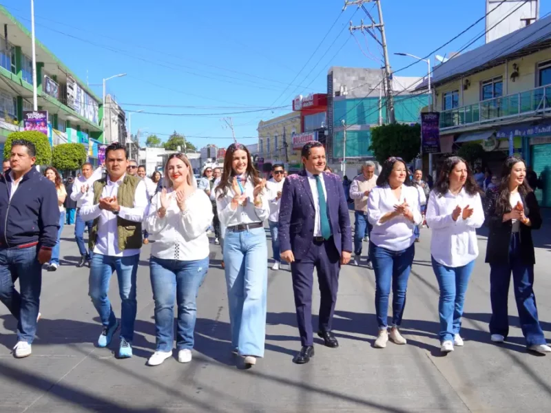 Gran participación en el desfile de inicio de primavera 2026 en Texmelucan