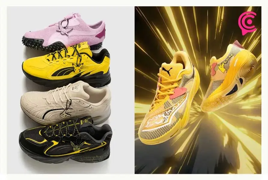Persona de espaldas e imagen de Puma y Pikachu
