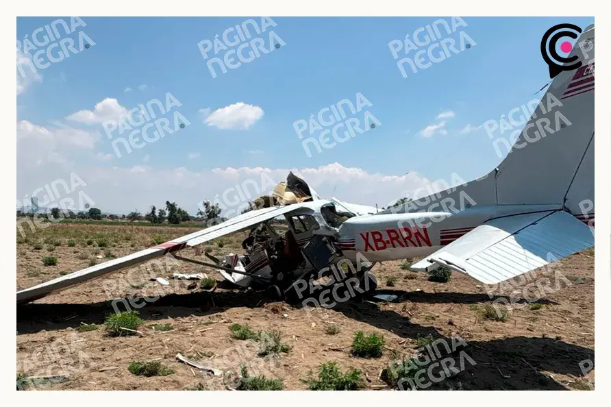 Avioneta se desploma en Huejotzingo, Puebla; accidente deja tres muertos
