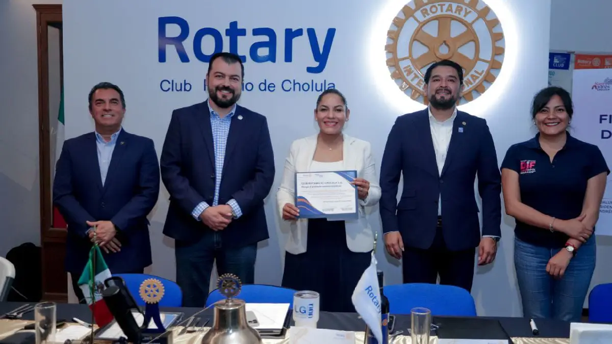 Consolida Ayuntamiento de San Andrés Cholula y Club Rotario Cholula alianza estratégica a favor de la comunidad