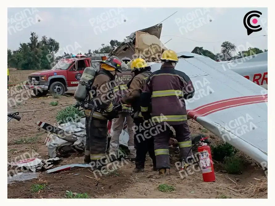 Avioneta se desploma en Huejotzingo, Puebla; accidente deja tres muertos
