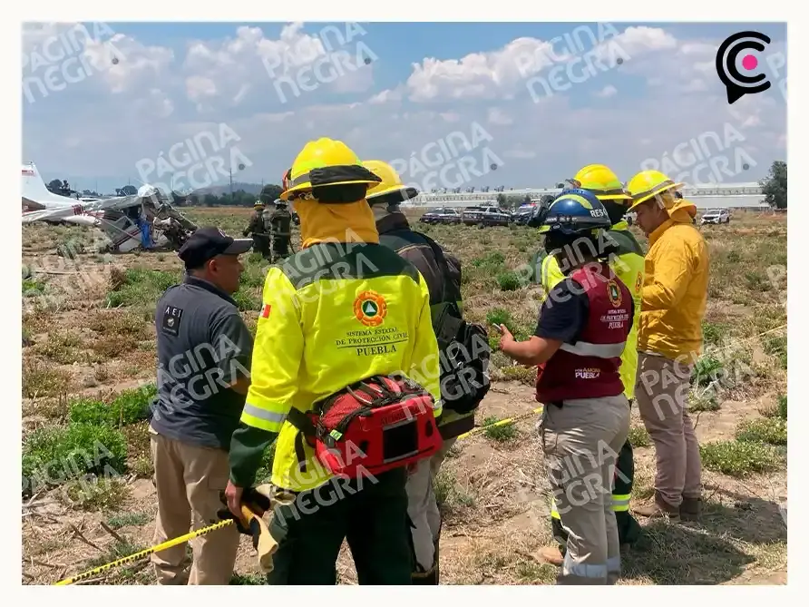 Avioneta se desploma en Huejotzingo, Puebla; accidente deja tres muertos
