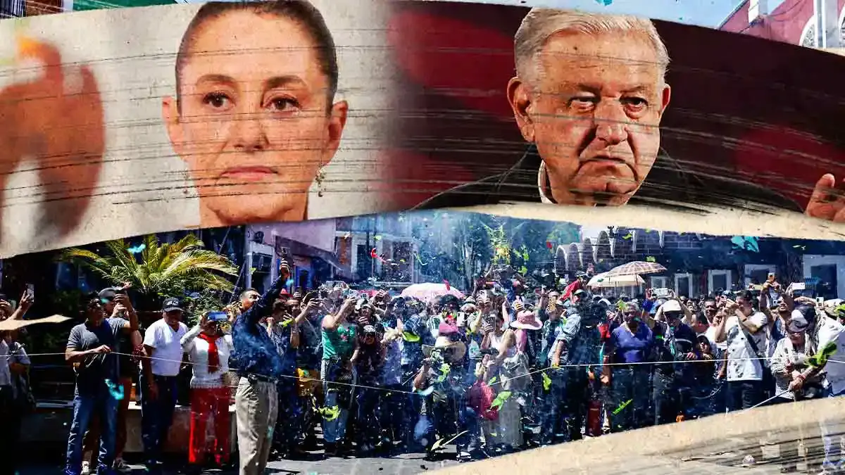 AMLO y Claudia Sheinbaum, entre los calcinados en la Quema de Judas en Puebla